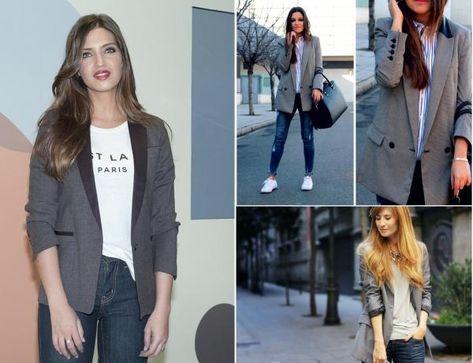 Cómo combinar un blazer gris - Blazer gris y jeans, ideal para un look casual Outfit Elegantes, Outfit Blazer, The Hollywood Bowl, Russia Ukraine, Outfits Casuales, The Little Mermaid, Casual Outfit, Casual Chic, Porter