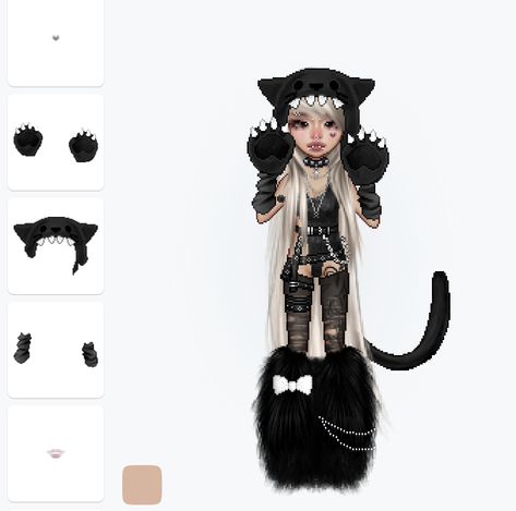 Scene Everskies Outfits, Catgirl Anime, Escape Halloween, Aesthetic Emo, Pastel Goth Outfits, Sonny Angels, Avatar Ideas, Fashion Y2k, Doll Ideas