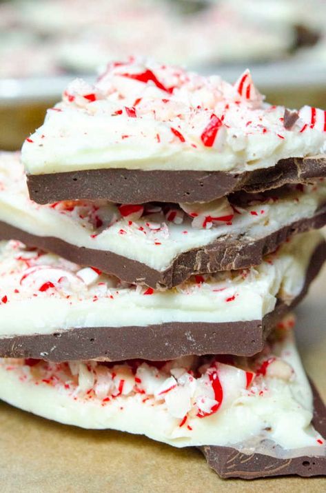 Classic Peppermint Bark | 12 Tomatoes Easy Peppermint Bark Recipe, Easy Peppermint Bark, Homemade Chocolate Bark, Peppermint Bark Recipe, Homemade Peppermint Bark, Peppermint Bark Recipes, Bark Recipes, Chocolate Peppermint Bark, Sugar Free Candy