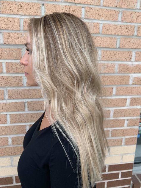 Blond Balayage Medium Length, I’ve Blonde Highlights, Lived In Blonde Dimension, Low Maintenance Creamy Blonde, Trendy Blonde Hair Highlights, Bolyoge Blonde, Low Matinance Hair Color, Bright Blonde Partial Highlights, Vanilla Blonde Balayage Brunette