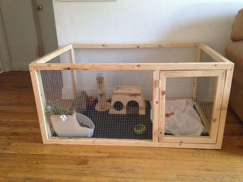 Kandang Hamster, Diy Bunny Cage, Diy Rabbit Cage, Indoor Rabbit Cage, Landak Mini, Bunny Cage, Holland Lop Bunnies, Rabbit Enclosure, Bunny Hutch