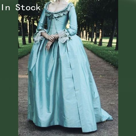 Smarter Shopping, Better Living! Aliexpress.com 17th Century Dresses, 1600 Dresses, Roccoco Dresses, 1700 Dresses, 1700s Dresses, 1770s Fashion, Georgian Dress, French Dresses, Ball Gown Princess