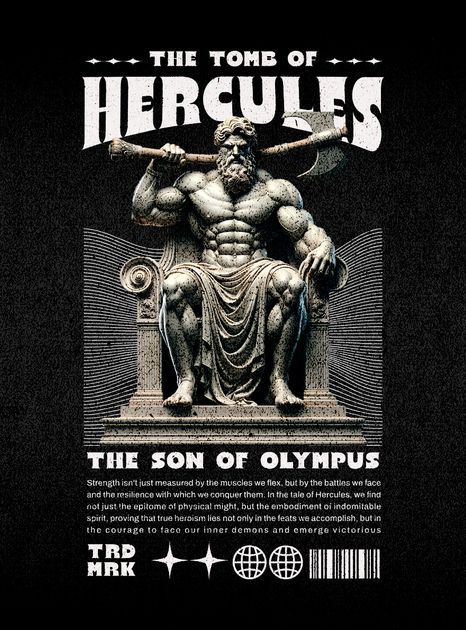 Hercules Statue, Streetwear Illustration, 3d Art Sculpture, Streetwear Designs, Generations Quotes, Clothing Brand Logos, Gym Logo, T Shirt Design Template, Rick Y Morty