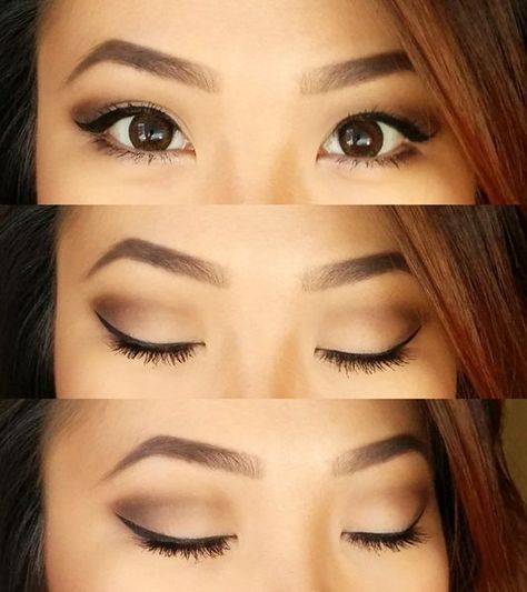 Neutral Eyes for Hooded/Small lid space/Monolids Asian Makeup Tips, Wedding Makeup Bridesmaid, Monolid Makeup, Asian Makeup Tutorials, Wedding Hairstyles And Makeup, Trendy Eyeshadow, Neutral Eyes, Hooded Eye Makeup, Asian Eyes