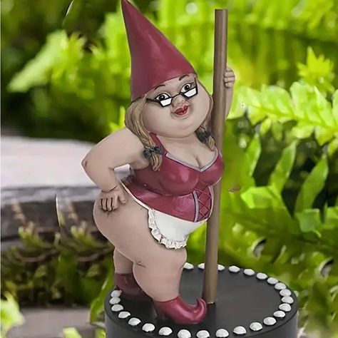 Juanita Gnome 38 Stranger Things Garden Gnome Bunny Statue, Figure Design, Baby Sea Turtle, Garden Poles, Lladro Figurines, Gnome Statues, Indigenous Americans, Disney Traditions, Stranger Things Art