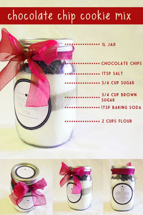 Cookie Mix In A Jar, Mix In A Jar, Jam Packaging, Mason Jar Christmas Gifts, Homemade Holiday Gifts, Jar Ideas, Christmas Mason Jars, Mason Jar Crafts Diy, Homemade Holiday