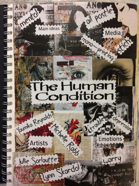 Year 11 - mock exam - human condition The Human Condition Mind Map, The Human Condition Photography, The Human Condition Art, Human Condition Art, Art Mind Map, Gcse Portfolio, Art Igcse, Sketchbook Examples, Photography Gcse