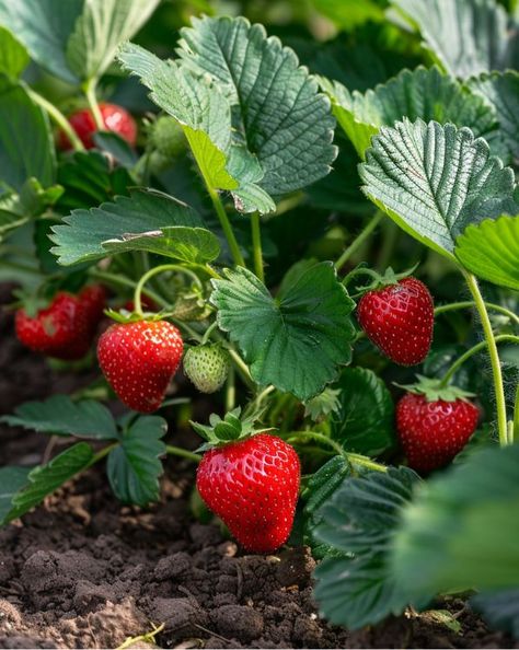 Strawberries Plant, Strawberry Plant, Strawberry Garden, Growing Strawberries, Strawberry Plants, Beautiful Fruits, Gardening Ideas, My Garden, Cleaning Tips