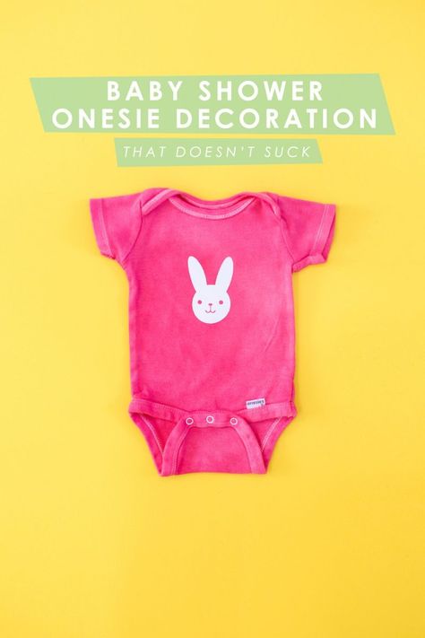 How to create a baby shower onesie decorating station that doesn't suck! No more puff paint messes that baby will never wear. These DIY onesie ideas are cute, modern, stylish, and mom will love them. Perfect baby shower party activity idea for guests and the mother to be. Baby Shower Onesie Decorating, Baby Onesie Template, Onesie Decorating Station, Onesie Station, Onesie Decorating, Baby Shower Planner, Puff Paint, Decorating Diy, Foto Baby