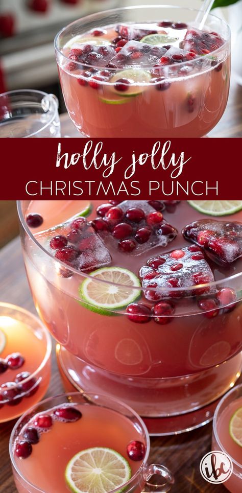 Easy Holiday Cocktail Recipes, Easy Holiday Cocktails, Unique Cocktail Recipes, Punch Cocktails, Christmas Punch Recipes, Christmas Drink, Holiday Punch, Favorite Breakfast Recipes, Christmas Punch