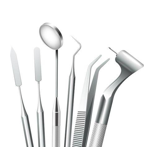 Teeth dental medical equipment steel too... | Free Vector #Freepik #freevector #dental-instruments #dental-tools #dentist-tools #dental-equipment Tooth Caries, Dental Pictures, Loose Tooth, Dental Art, Dental Teeth, Dental Instruments, Dental Tools, Free Medical, Teeth Care