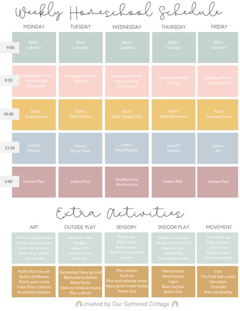 Homeschool Schedule 8th Grade, Homeschool Schedule Weekly, Homeschool Whiteboard Schedule, Sample Homeschool Daily Schedule 2nd Grade, Home School Extra Curricular, Tutoring Schedule Template, Simple Homeschool Organization, Grade 1 Homeschool Schedule, Fun Homeschool Lessons