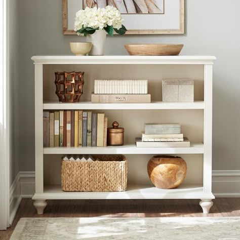 Bedroom View, Low Bookshelves, 3 Shelf Bookcase, Low Bookcase, Small Bookcase, Small Bookshelf, Bookcase Styling, Bookcase Decor, Open Bookcase