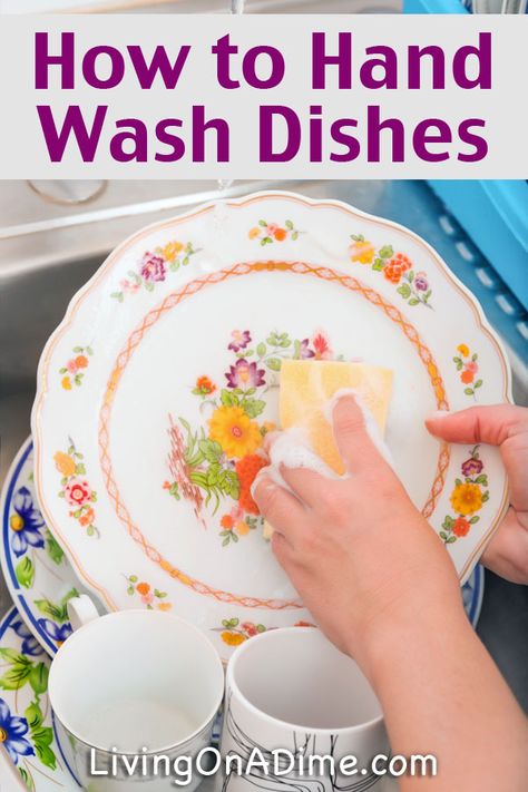 How to Hand Wash Dishes Project Graduation, Hand Wash Dishes, Doing Dishes, Soul Collage, Paper Mulberry, Clean Cleaning, The Dishwasher, Easy Cleaning Hacks, Large Families