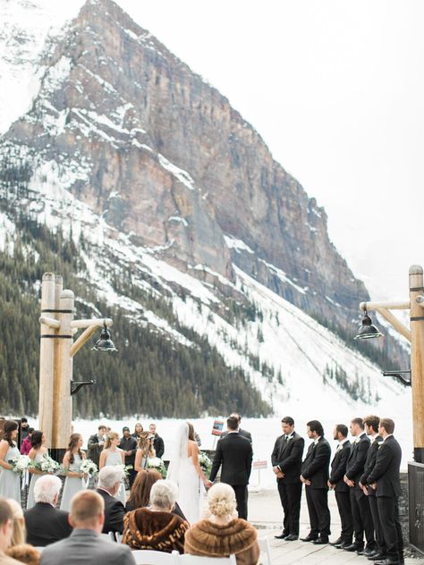 27 Jaw-Dropping Outdoor Wedding Ceremony Views – Style Me Pretty Outdoor Winter Wedding Ceremony, Winter Wedding Aisle, Winter Wedding Arch, Outside Wedding Ceremonies, Winter Wedding Ceremony, Outdoor Winter Wedding, Wedding Ceremony Seating, Winter Wedding Planning, Winter Wedding Venues