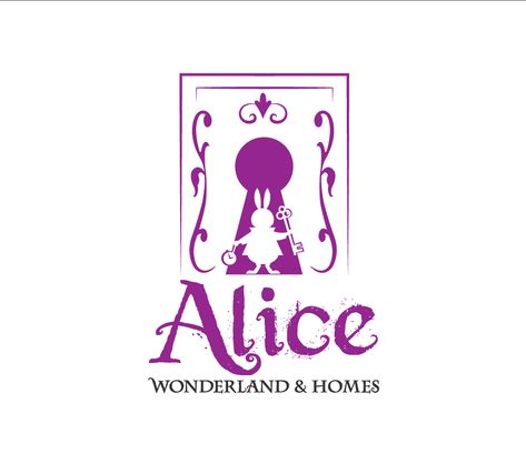 Alice logo design lettering version 01 Alice In Wonderland Typography, Alice In Wonderland Logo, Rabbit Logo, Bakery Logo, In Logo, Graphic Design Projects, Ex Libris, Tea Shop, Some Ideas