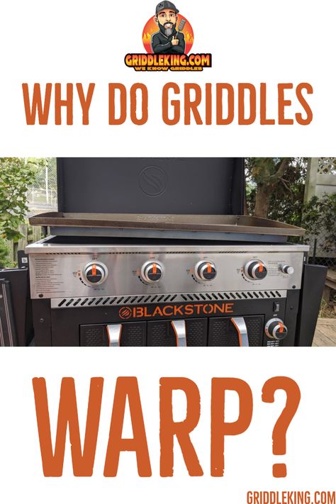 blackstone-griddle-warped-warping-fix-prevent Griddles And Grills, Blackstone Grill Patio Ideas, Blackstone Grease Catcher Diy, Blackstone Tips And Tricks, Diy Blackstone Griddle Stand, Blackstone Grill Accessories, Blackstone Setup, Outdoor Kitchen With Blackstone Griddle, Diy Blackstone Griddle Surround