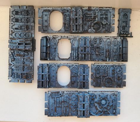 How To Paint Everything: Boarding Actions (Kill Team: Gallowdark/Into The Dark) Terrain | Goonhammer Dark Sector, Warhammer Terrain, 40k Terrain, Wargaming Terrain, Action Painting, Burnt Umber, Model Paint, Mini Paintings, Dry Brushing