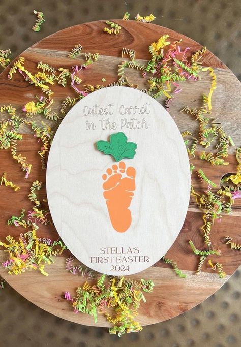 Cherished Moments: Baby Footprint Art Projects Baby Easter Keepsake, Easter Paint Crafts For Kids, Babies First Easter Craft, Nicu Easter Craft, Easter Baby Crafts Diy, 1st Easter Crafts, Baby First Easter Craft, Easter Baby Footprint Craft, Newborn Easter Crafts