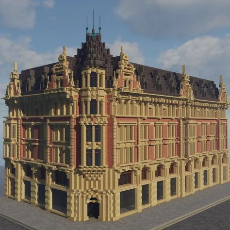 London Minecraft Builds, Russian Buildings Architecture, Neoclassical Minecraft, Baroque Architecture Minecraft, Minecraft Art Museum, Victorian Minecraft Builds, Minecraft Government Building, Minecraft Victorian City, Minecraft European City