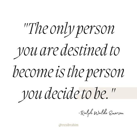 The only person you are destined to become is the person you decide to be.✨ ~Ralph Waldo Emerson  Your future is in your hands. Each decision, no matter how small, shapes the person you’re becoming.🌟💪  Embrace your power, align with your purpose, and take intentional steps toward the life you envision.🌈  Decide today to be the version of yourself that you dream about—strong, kind, fearless, and full of possibilities. Your destiny begins with your choice.💫🔥 Daily Planners, The Architect, Ralph Waldo Emerson, Start Today, Daily Planner, Destiny, Vision Board, Dreaming Of You, Matter