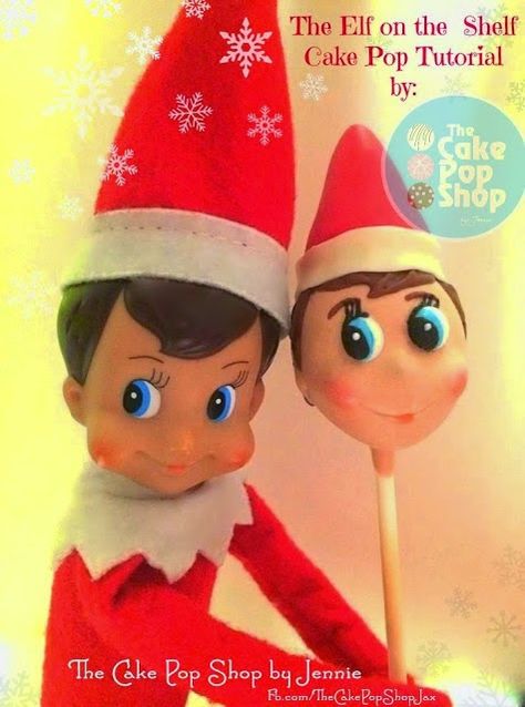 Pint Sized Baker: 30 Christmas Cake Pops Collection Elf On The Shelf Cake, Pop Shelf, Holiday Cake Pop, Cake Pop Tutorial, Elf On Shelf, Elf Shelf, Snowman Cake, Christmas Cake Pops, Peanut Butter No Bake