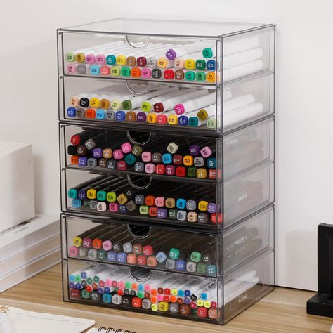 PRICES MAY VARY. Quality Plastic Material: Nineween clear desk organizer with drawer is made of quality plastic material, washable, sturdy and long-lasting use. Simple and modern storage drawer with clear view is convenient to use and clean, find your items and crafts easily. Large Capacity: the overall size ( L x W x H ): 10 x 7 x 5.1 inches; drawer size ( L x W x H ): 6.6 x 9.3 x 2.2 inches. Clear storage drawer is large capacity but compact design, which is saving space and keep desktop neat Under Teacher Desk Storage, Washi Storage Ideas, Clear Storage Drawers, Organization Craft Supplies, Wrapping Supplies Organization, Kids Craft Storage Organization, Playroom Craft Storage, Office Room Organization, Storage For Office Supplies