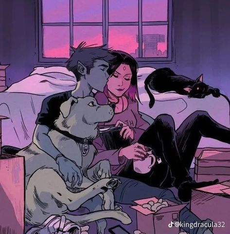 Raven and Beast Boy Raven And Beast Boy, Teen Titans Raven, Titans Raven, Beast Boy, Teen Titans, I Want, On Twitter, Twitter