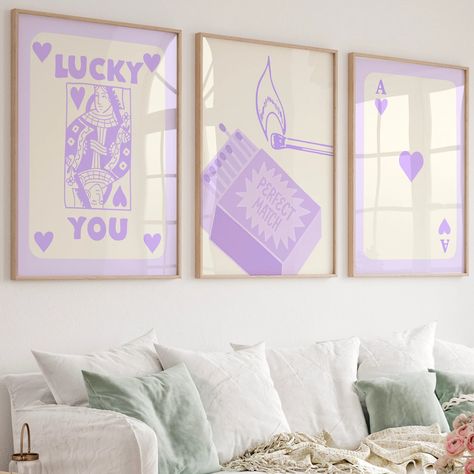 Trendy Retro Wall Art Set of 9retro Trendy Aesthetic - Etsy New Zealand Purple Dorm Rooms, Purple Dorm, Poster Purple, Purple Room Decor, Dorm Room Wall Art, Y2k Minimalist, Abstract Posters, Art Preppy, Wall Art Funny