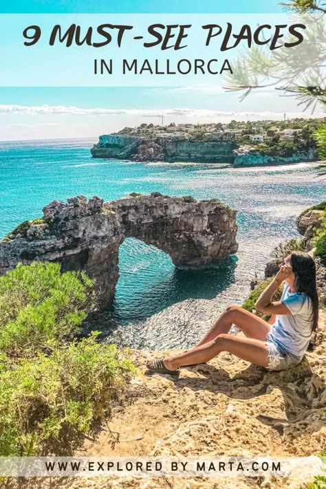 9 unique must-see places in the beautiful Mallorca island - Explored by Marta Mallorca Best Places, Mallorca Spain Beach, Things To Do In Mallorca Spain, Cala Dor Majorca, Cala D'or Mallorca, Pollensa Mallorca, Deia Mallorca, Mallorca Beaches, Mallorca Travel