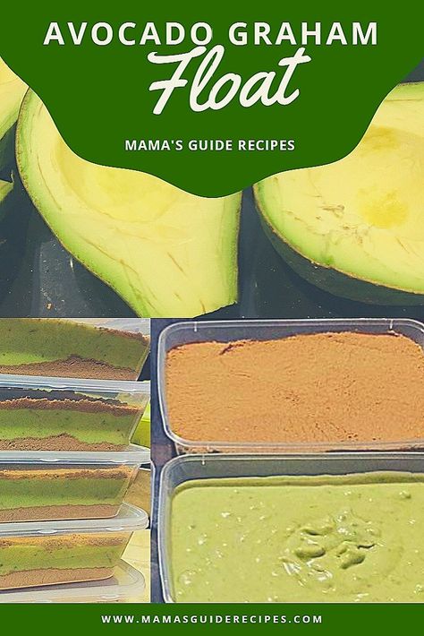 Avocado Float, Avocado Recipes Dessert, Biko Recipe, Graham Cake, Dessert For Kids, Refrigerator Cake, Avocado Cake, Pinoy Dessert, Float Recipes