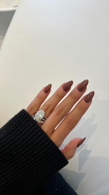 Campbell Puckett Ring, Dark Neutral Nail Colors, Opi Brown Gel Polish, Espresso Nail Color, Espresso Brown Nails, Espresso Your Inner Self Opi, Brown Dip Powder Nails, Opi Espresso Your Inner Self, Campbell Puckett