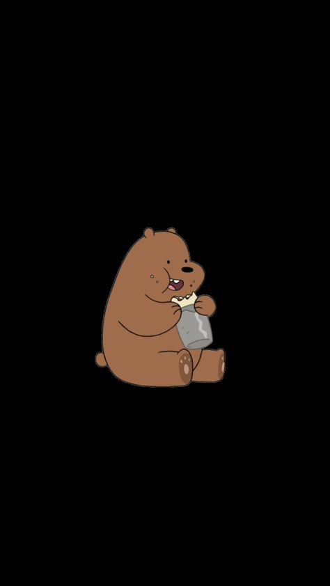 Bare Bears Wallpaper, We Bare Bears Wallpaper, Bears Wallpaper, We Bare Bears, Bare Bears, Grizzly Bear, Black Wallpaper, Black Background, Bears