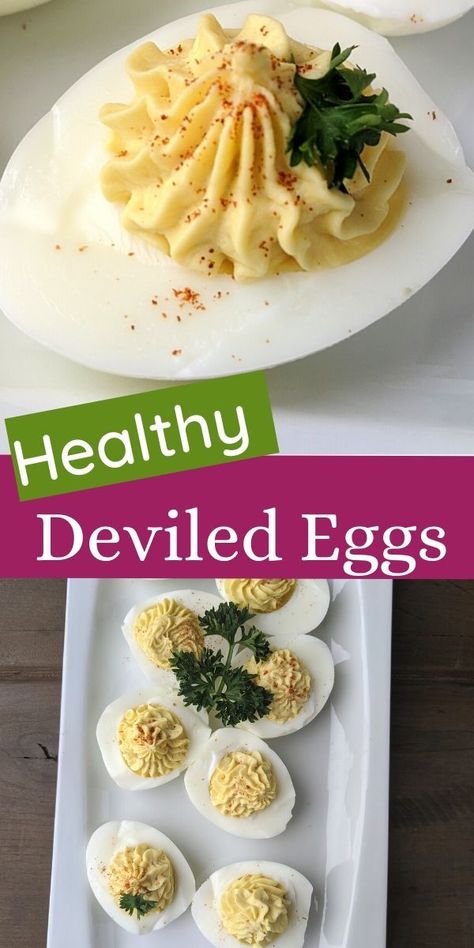 Healthy Deviled Eggs Recipe, Health Beet, Healthy Deviled Eggs, Deviled Egg Recipe, Egg Calories, Deviled Eggs Easy, Healthy Eggs, Country Cook, Deviled Eggs Recipe