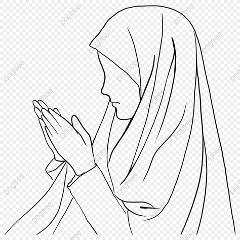 Woman Praying Drawing, Praying Drawing, Prayer Drawing, Muslim Drawing, Praying Muslim, Pray Muslim, Prayer Clipart, Muslim Praying, Preschool Counting Worksheets