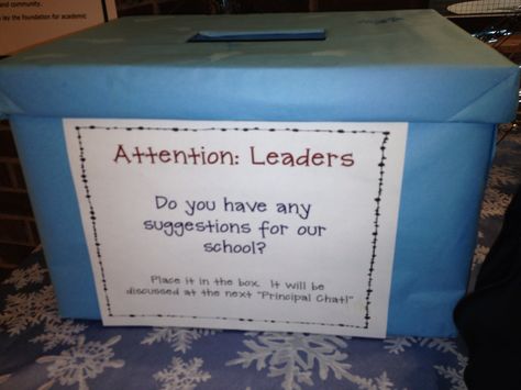 Great idea! Make a suggestion box for your PTO or PTA to encourage parent feedback. Suggestion Box Ideas, Parent Advisory, Parent Council, Pta Bulletin Boards, School Council, Pta Board, Pto Board, Pta Membership, Pta Events