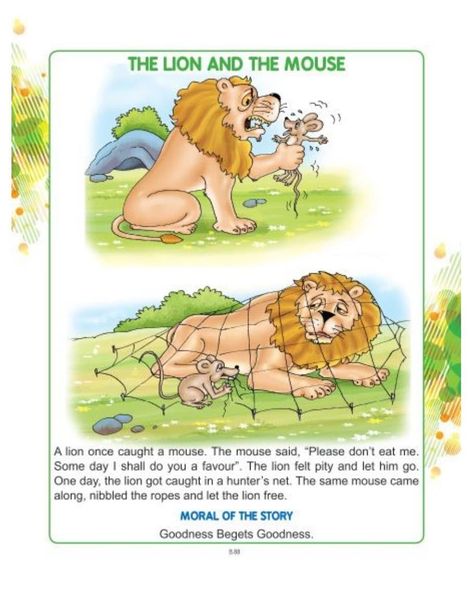 Bullet Journal Mood Tracker Ideas Lion And The Mouse Story Images, Lion And The Mouse Story, Short Poems For Kids, Rhyming Poems For Kids, Comprehension Kindergarten, The Lion And The Mouse, Bullet Journal Templates, Stories With Moral Lessons, English Moral Stories