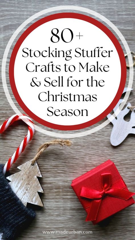 Looking for fun and unique stocking stuffer ideas? This list of 80 crafty projects is perfect for holiday markets and gift-giving! From handmade ornaments to cozy knits, discover how to create adorable stocking stuffers that will charm your craft booth customers and spread holiday cheer. For more insights on creating a successful small and craft business, connect with us at Made Urban! Stocking Stuffer Crafts, Craft Show Table, Christmas Crafts To Sell, Stocking Stuffer Ideas, Diy Projects To Sell, Diy Christmas Gifts Cheap, Target Market, Holiday Scents, Holiday Market