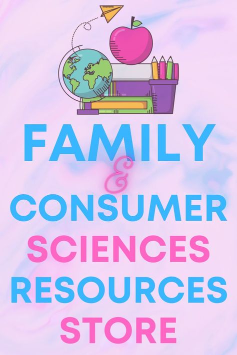 CTE Family and Consumer Sciences Teaching Materials

Teaching resources for the Family and Consumer Sciences classroom for grades 6-12.

Worksheets, projects, activities, tv and movie worksheets and more!

#familyandconsumersciences #familyandconsumersciencesteacher #facsteacher #fcsteacher #facsclassroom #fcsclassroom #familyandconsumersciencesclassroom #sayyestofcs #tptstore #teachingmaterials #highschoolworksheets #highschoolteacher #cteteacher #ctefamilyandconsumersciences #teacherlife Consumer Science Project Ideas, High School Family Consumer Science Classroom, Home Economics Classroom Design, Family And Consumer Sciences Bulletin Board Ideas, Family And Consumer Science Classroom, Home Economics Classroom, Family Consumer Science, Fcs Classroom, Facs Classroom