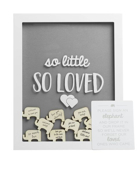 PRICES MAY VARY. Pearhead’s little wishes guestbook signature frame is the perfect addition to your baby shower whether you’re welcoming a little baby girl or baby boy; this frame is a great alternative to a traditional baby shower guestbook Includes 1 Frame, 65 wooden elephant pieces, one pen, one organza bag for elephant pieces and one instructional sign White wooden frame includes “so little so loved” sentiment printed on the glass front of frame; this frame makes great gender-neutral décor f Woodburning Ideas, Baby Picture Frames, Elephant Baby Shower Theme, Baby Shower Inspiration, Baby Shower Guest Book, Baby Shower Guest, Safari Baby Shower, Safari Baby, Baby Shower Fun