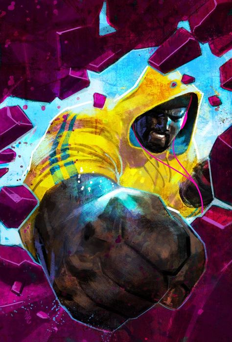 Luke Cage Luke Cage Art, Luke Cage Comics, Cage Art, Luke Cage Marvel, Marvel Knights, Black Comics, Luke Cage, Vibes Art, Black Artwork