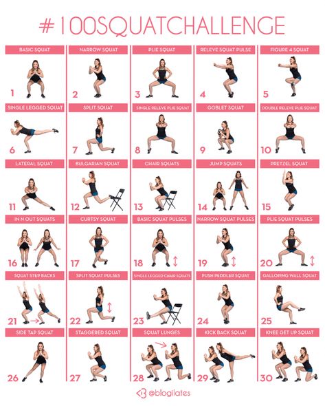 100 Squat Challenge | Chrysalosity 100 Squat Challenge, Squat Everyday, 30 Day Squat, 30 Day Squat Challenge, Motivasi Diet, Squat Variations, 100 Squats, Latihan Yoga, Squat Challenge