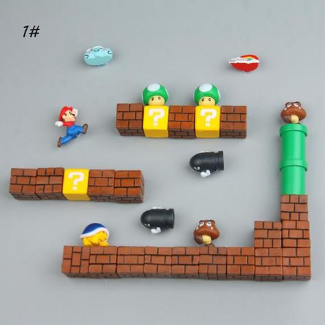 Refrigerator Magnetic Sticker Set, Refrigerator Deocoration, Kitchen Decoration, Creative Refrigerat Resin Fridge Magnets, Magnet Sticker, Magnet Toys, Super Mario And Luigi, Refrigerator Decoration, Rainbow Toy, Fridge Decor, Super Mario World, Refrigerator Sticker