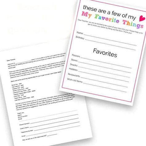 Start the school year off right with these free Room Parent Printables. It's hard being a room mom or dad, make it easier with this customizable room parent introduction letter and teacher favorite things questionnaire. Parenting Printables, Room Parent, Dads Room, Introduction Letter, Parent Volunteers, Mom Printable, Parents Room, Room Mom, Dear Parents