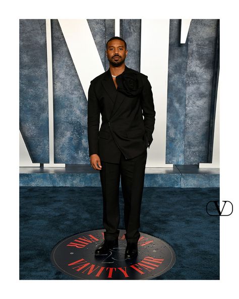 Michael B. Jordan was seen in a full look from Valentino The Beginning, featuring a rose-adorned black viscose jacket and black viscose trousers, at last night’s Vanity Fair Oscars After Party​. Styling: Jason Bolden Jason Bolden, Oscars After Party, Party Styling, Michael B Jordan, Best Accessories, Full Look, After Party, At Last, Luxury Brands