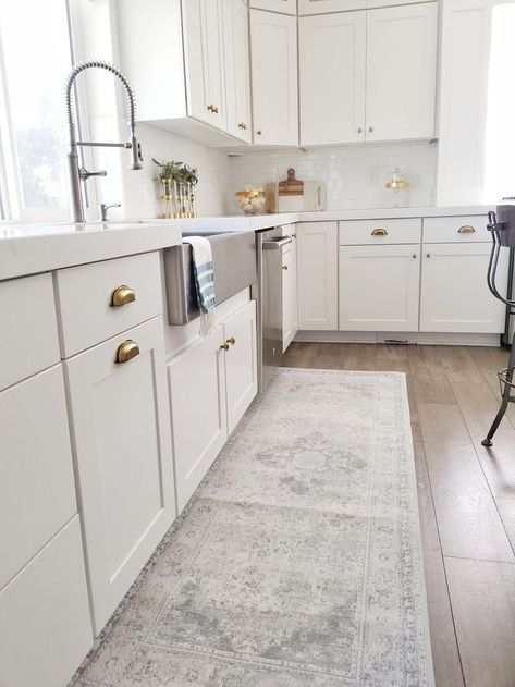 Kitchen Rugs Sink, Magnolia Home Rugs, Ruggable Rug, Kitchen Refresh, Farm Sink, Kitchen Runner, Kitchen Marble, Farmhouse Style Kitchen, Modern Farmhouse Kitchens