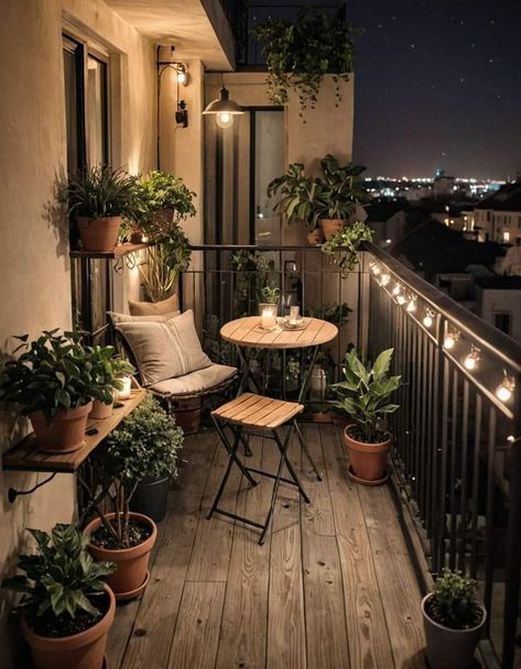 Easy Balcony Ideas On A Budget, Mini Balcony Ideas, Home Decor Ideas Aesthetic, Home Decor Ideas Apartment, Plants Balcony, Balkon Decor, Small Balcony Garden, Small Balcony Design, Home Decor Ideas Living Room