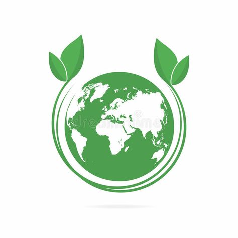 Download Ecology Logo. Eco World Symbol, Icon. Eco Friendly Concept For Company Logo Stock Vector - Illustration: 97191154 Eco Friendly Illustration, Eco Friendly Logo Design, Eco Logo Design, Eco Friendly Logo, Environment Logo, Luxe Logo, Logo Luxe, World Logo, Book Day Costumes