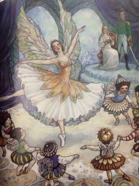 The Nutcracker- Clara and the Prince and Sugar Plum Fairy Rebecca Guay, Jane Yolen, Fairy Paintings, Fairytale Nursery, Fairy Illustration, Sugar Plum Fairy, Nutcracker Ballet, Fairytale Illustration, Vintage Fairies