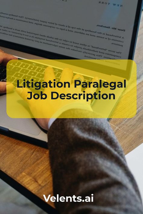 Litigation Paralegal Job Description template includes a detailed overview of the key requirements, duties, responsibilities, and skills for this role. It's optimized for posting on online job boards or careers pages and easy to customize this template for your company. Litigation Paralegal, Job Description Template, Hiring Process, Online Job, Equal Opportunity, Job Board, Team Player, Job Description, Interview Questions